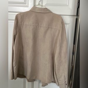 Croft & Barrow Woman’s Beige Ultra Sued Shirt/Blouse from Kohl’s